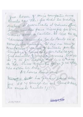 Carta de Laura Bianconi a Adelina. 2013