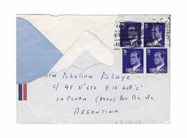 Sobre dirigido a Adelina desde La Coruña, España. Rte: Tito Zwirner. 1980