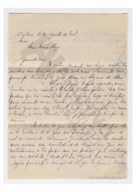 Carta enviada a Luis María Alaye por Adelina. 1951, Carhué.