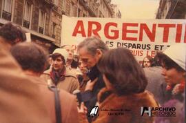 Manifestación en Francia por argentinos desaparecidos 1979