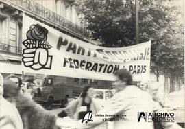 Manifestación en Francia por argentinos desaparecidos 1979