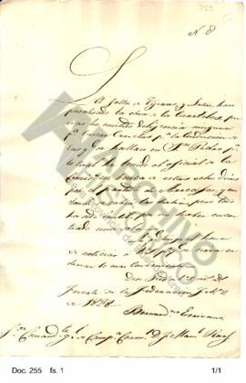 Copia de un oficio enviado por Escribano a Rosas donde resalta la carencia de útiles para continu...