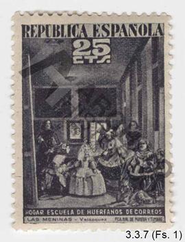 1 estampilla de Las Meninas de 25 centavos