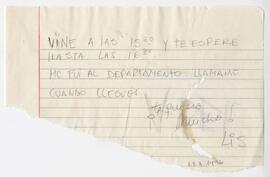 Nota firmada por Lis.
