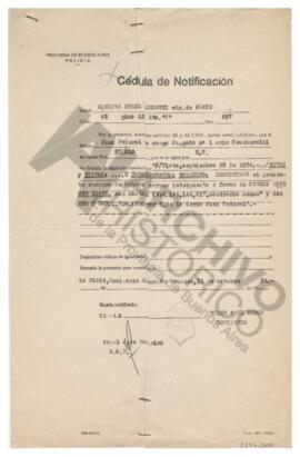 Cédula de notificación Juez Federal Ceccherelli resolvió desestimar el recurso de Habeas Corpus 1984