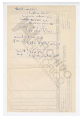 Anotación: restitución cargo (secretaría)