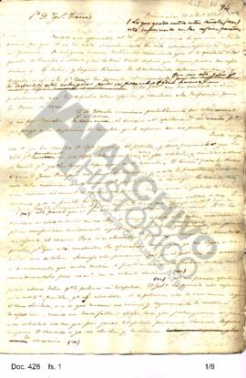 Borrador de una nota enviada por Rosas al teniente coronel Inarra en la cual manifiesta ciertos i...