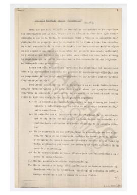 Trabajo proyecto sobre Escuelas Pilotos, ¿aprobación?, 1983