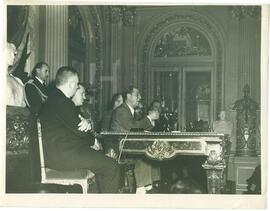 Juan Domingo Perón con Delegaciones y Audiencias