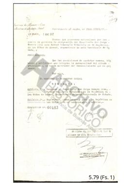 Resolución designando al Arq. Jorge Lima, Asesor Honorario Vitalicio de la Republica de los Niños...