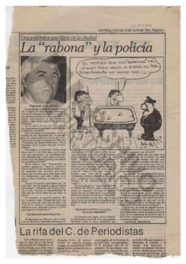 Recorte diario El Día "La "rabona" y la policía". 1984