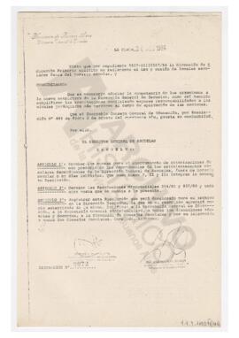 Resolución Nº 2072 Provincia de Buenos Aires, Dirección General de Escuelas, La Plata, 1984