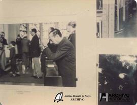 Muestra reporteros gráficos en el local de la OEA 1983