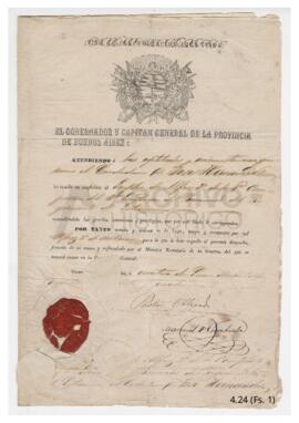 Nombramiento de Hernández como Alférez