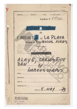 Expediente N84930 sobre Habeas Corpus por la desaparición de Carlos ante el Juzgado Federal de Pr...