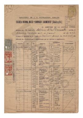 Título de Maestra Normal Nacional, 1947