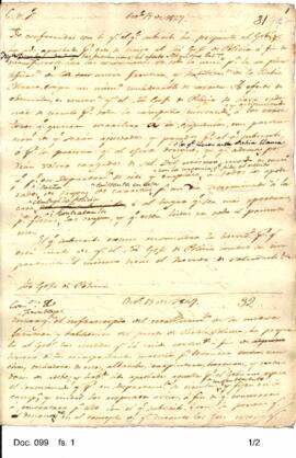 Borradores de tres notas realizadas por Rosas refiriéndose a la contratación de carretas, maestro...