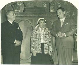 Juan Domingo Perón con deportistas