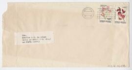 Sobre dirigido a Adelina. Rte: Uruguay 694, 2do piso 1015, Buenos Aires, Argentina. 1983