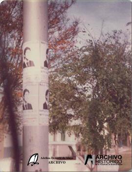 Ensenada, afiches pegados por Adelina 1984