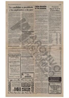 Recorte diario El Día "Faltan docentes en las escuelas", "Un candidato a president...