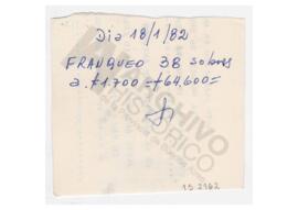 Papel con anotaciones de Adelina