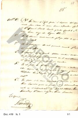 Copia del contrato convenido entre la Comisión de Fronteras y  José M. Agote acerca de la entrega...