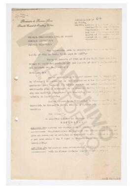 Comunicación Nº 64 con transcripción texto de la Resolución nº 2862. 1987