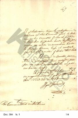 Nota y relación adjunta remitidas a Rosas por el teniente coronel Ignacio Inarra, de los elemento...