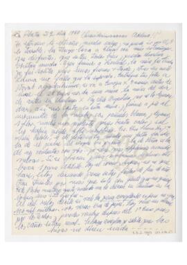 Carta enviada por Mercedes Lagrava de Martinez. 1980