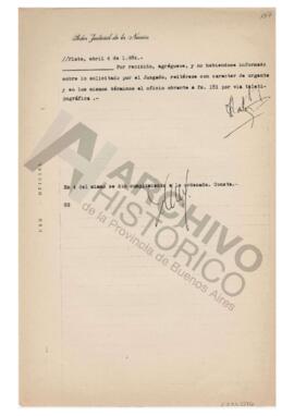 Reiteración de pedido de información solicitada por De la Serna al Ministro de Defensa Borrás.1984