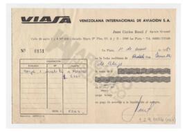Recibo de pago por despachar una maleta a México. 1984