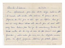 Correspondencia recibida por Adelina: Carta de Tito. 1980