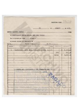 Factura de pago de un radiograbador, ferretería “los precios bajos”, San Juan de Letrán, México D...