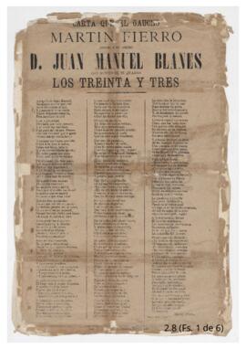Carta a Blanes. Página inédita sobre el cuadro de los 33 Orientales 1878