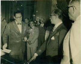 Juan Domingo Perón con Ministros. Jura de Ministros