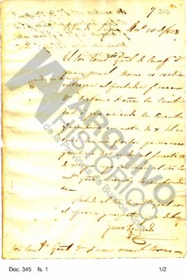 Nota del coronel Izquierdo a Rosas solicitándole haga entrega a Victorio Peña del dinero que impo...