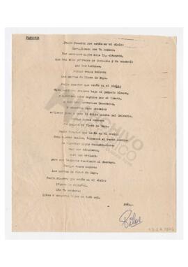 Plegaria enviada por Mercedes Lagrava de Martinez (Madre de Plaza de Mayo) s/f (Fs. 1). Con sobre