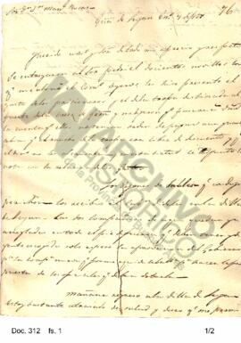 El coronel Izquierdo comunica a Rosas la entrega de los novillos para la expedición al fuerte y l...