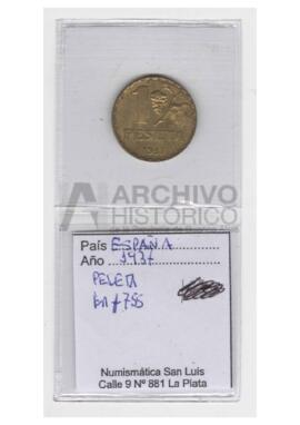 1 peseta de la República española, 1937