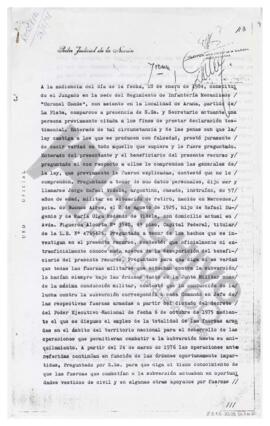 Tres documentos que son copias del expediente, con anotaciones de Adelina que dicen “Reserva, 28/...
