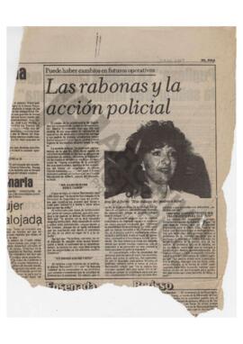 Recorte diario El Día "Las rabonas y la acción policial"