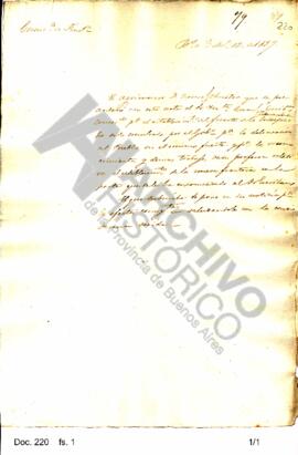 Escrito de Rosas referido a la designación del agrimensor Teodoro Schuster. 1827