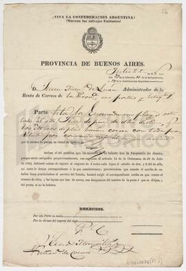Documento impreso 1849