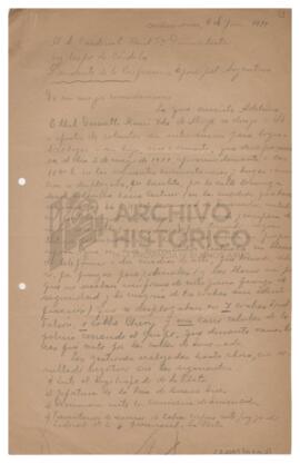 Borrador de Carta al Cardenal Raúl Primatesta, Arzobispo de Córdoba y Presidente de la Conferenci...