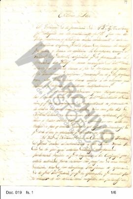 Copia de un oficio enviado por Rosas al Ministro de Gobierno, Julián S. de Agüero, con detalles d...