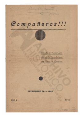 Revista Compañeros!!! 1946-09-30, N 9 Año 2.