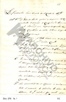 Copia del contrato celebrado entre Rosas y Eduardo Bustos. 1827