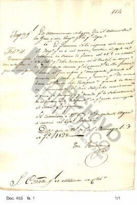 Disposición del gobierno estipulándose el modo de proveer los víveres necesarios para la fuerza d...