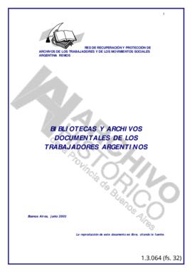 Red de recuperación y protección de archivos de los trabajadores y de los movimientos sociales Ar...